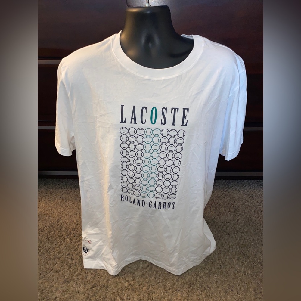 NWT‎ Lacoste Sport Roland Garros Paris Shirt Mens Size 8/3XL Tennis Rare
